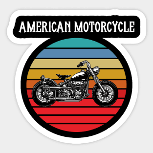 Motorcycle Vintage Sunset Sticker